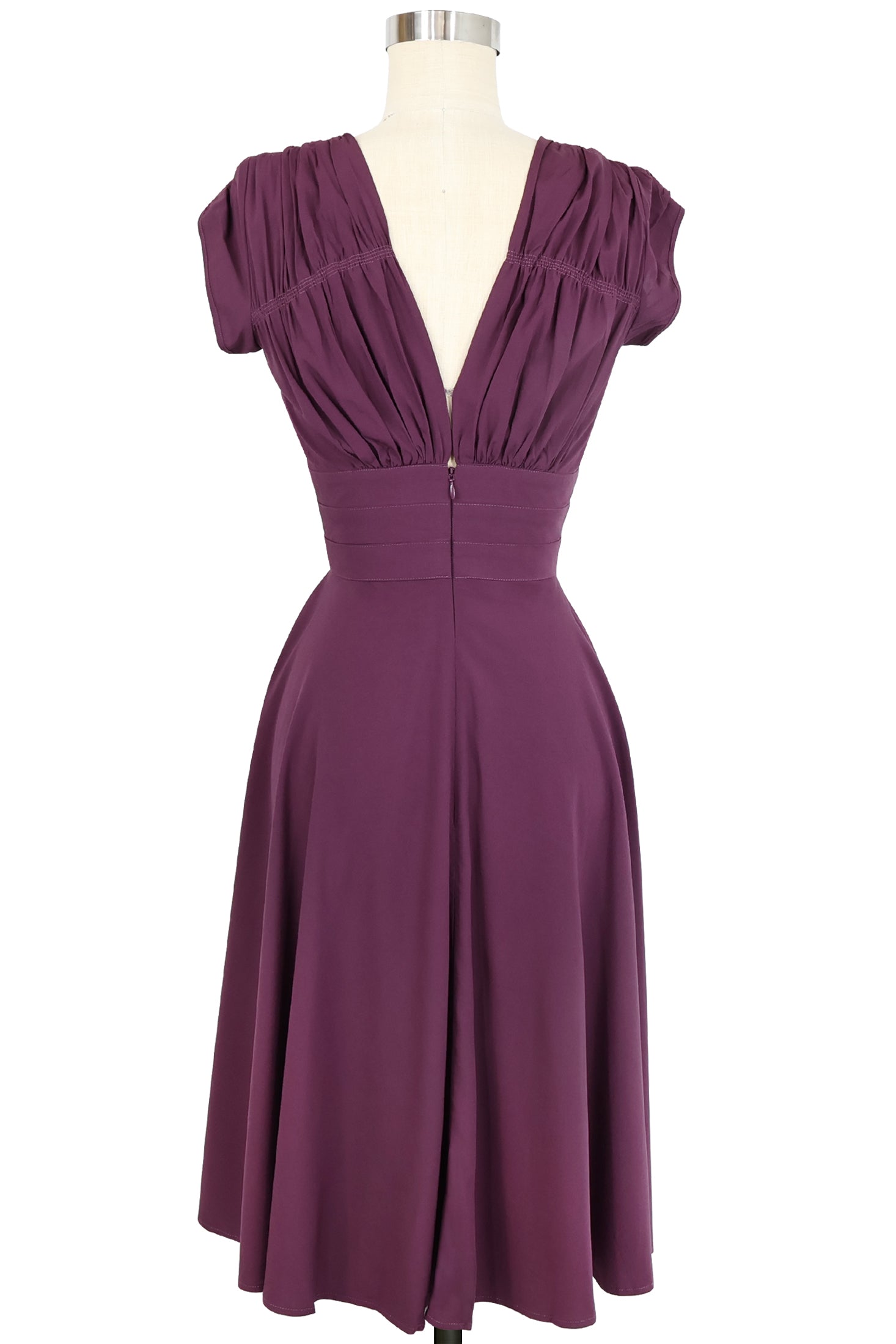 1940s Dress - Plum 2 1940s Dress - Plum 2