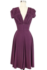 1940s Dress - Plum