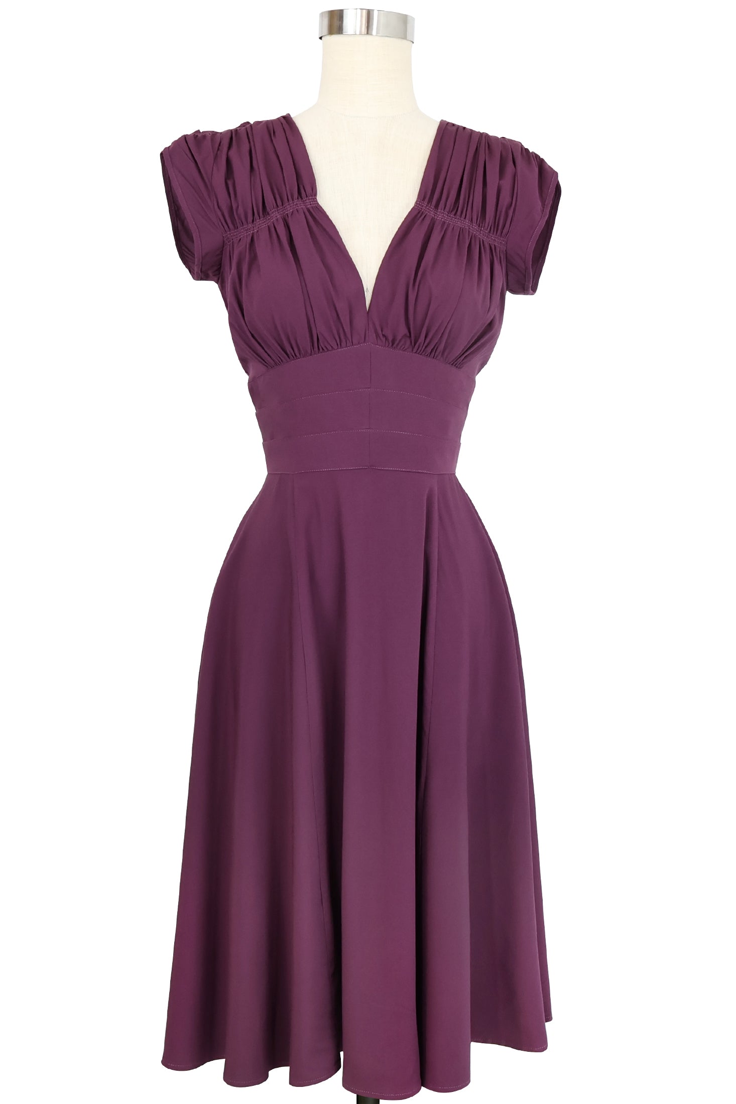 1940s Dress - Plum
