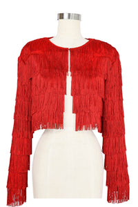 Shimmy Jacket - Red Fringe