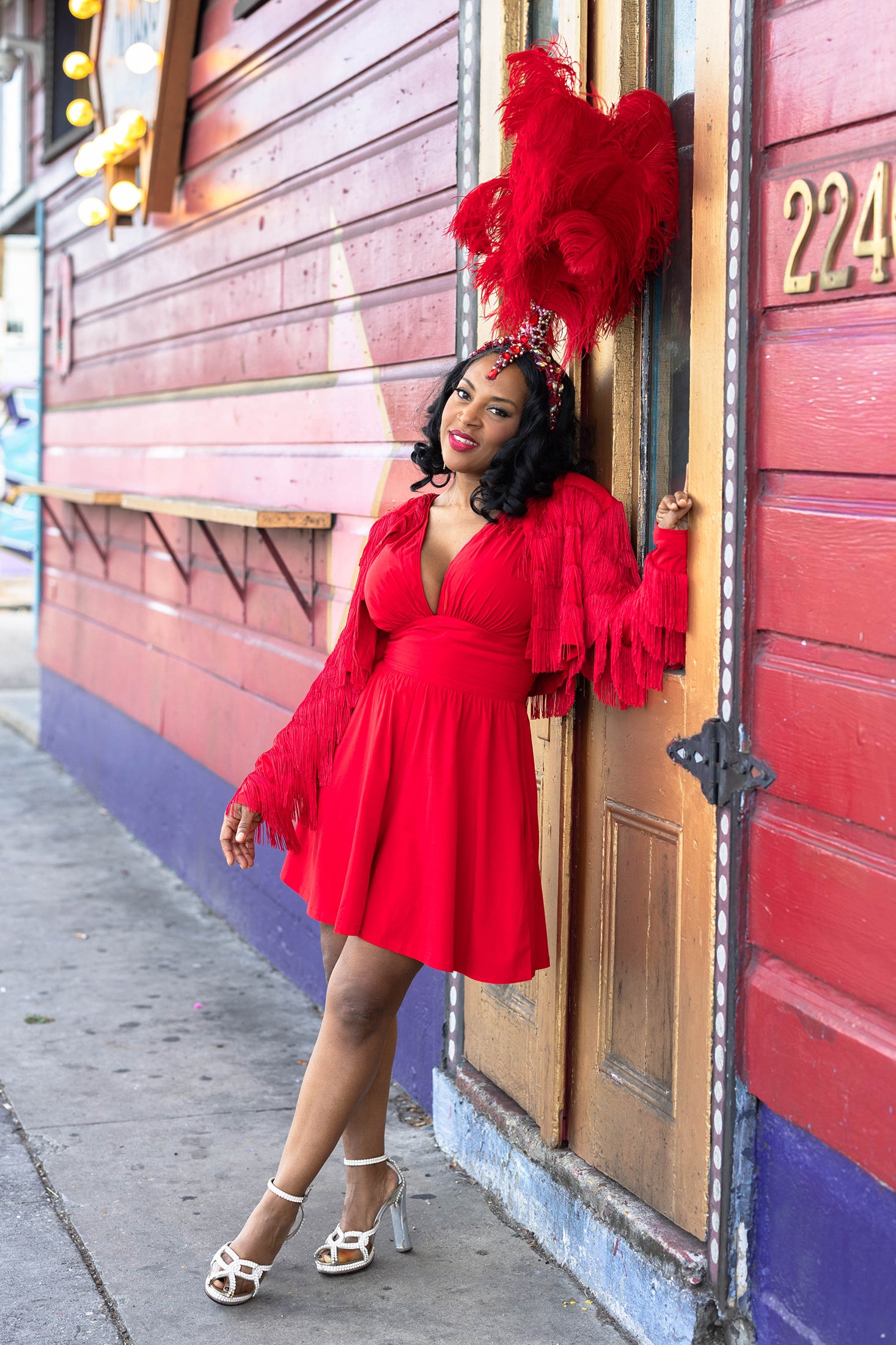 Shimmy Jacket - Red Fringe