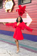 Shimmy Jacket - Red Fringe