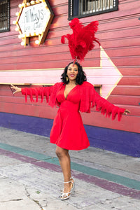 Shimmy Jacket - Red Fringe