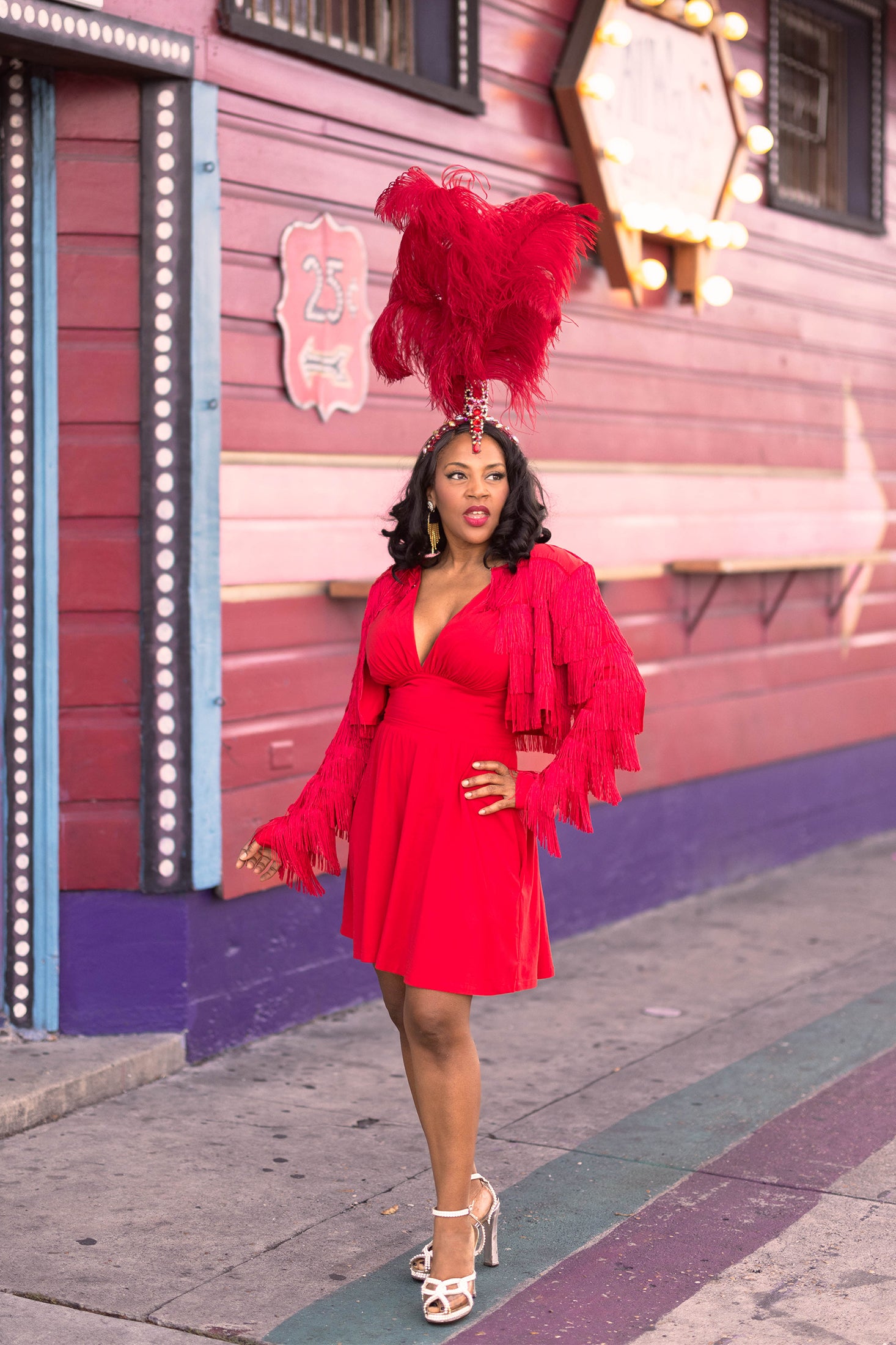 Shimmy Jacket - Red Fringe