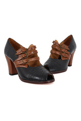 Re-Mix Aviator 3 Heels Black and Brown
