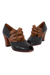 Re-Mix Aviator 3 Heels Black and Brown