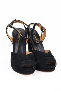 Re-Mix Veronica 2 Black Suede Heels