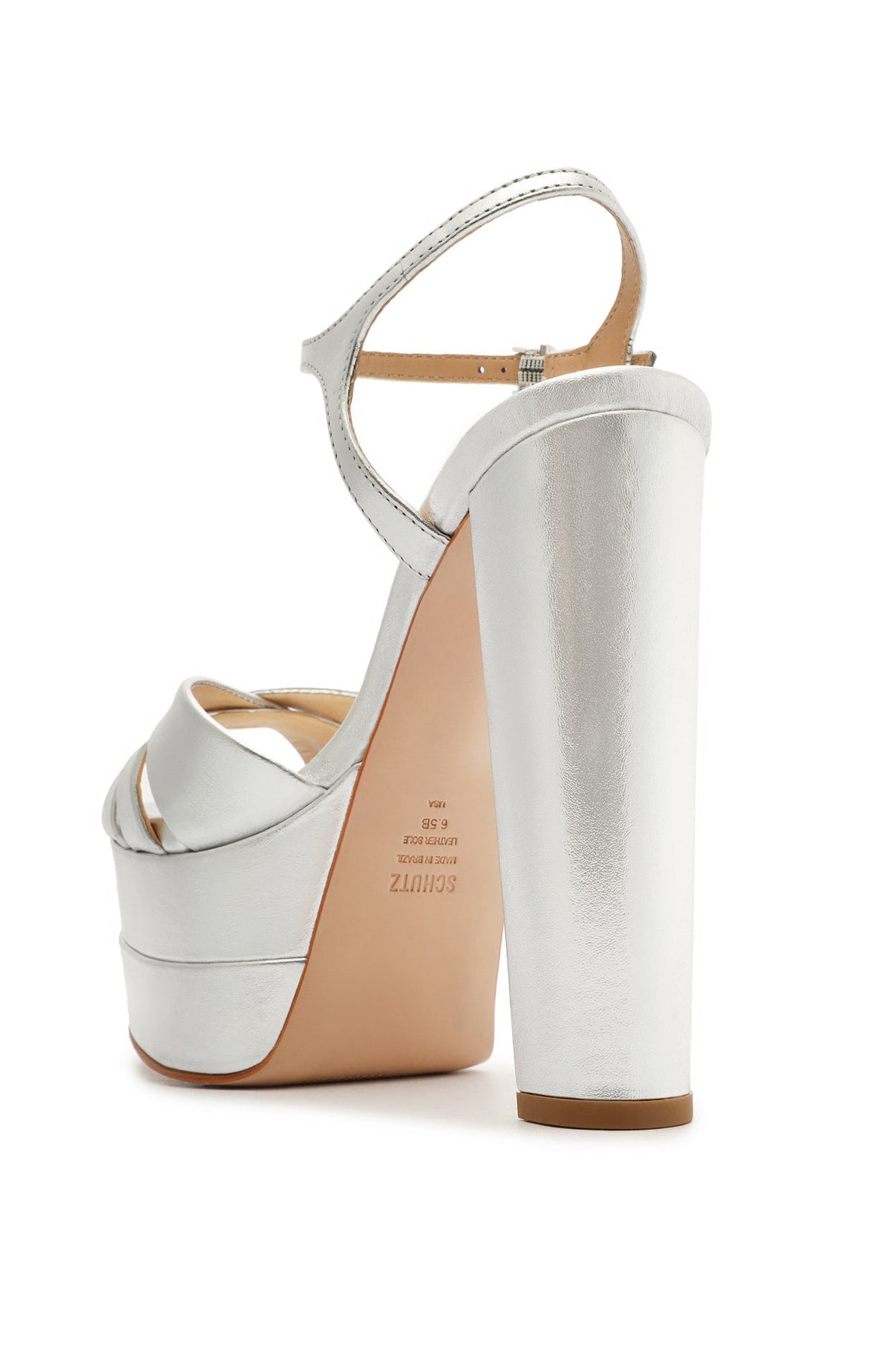 Schutz Women's Keefa High Platform Sandals - Silver Schutz Women's Keefa High Platform Sandals - Silver