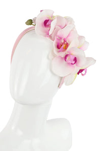 Cupid's Millinery Pink Orchid Flower Fascinator ##description##