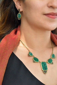 Sweet Romance Vintage Jadeite Oval Glass Earrings