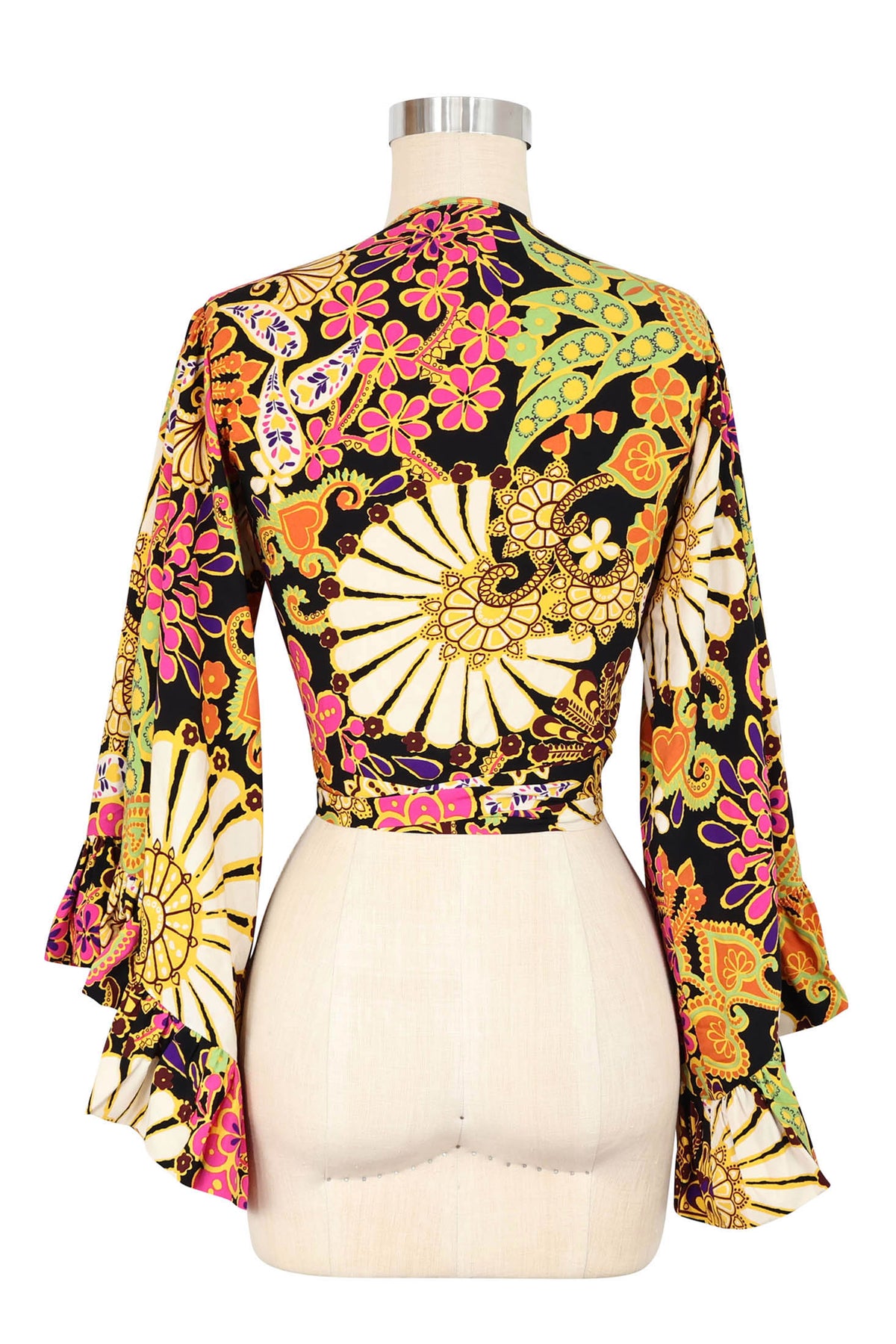 Butterfly Wrap Top - Sandalwood Floral