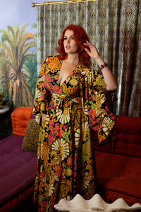 Butterfly Wrap Top - Sandalwood Floral