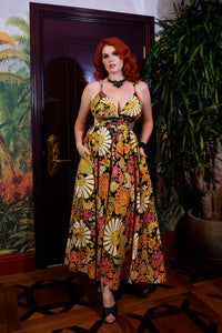 Minda Ties Dress - Sandalwood Floral