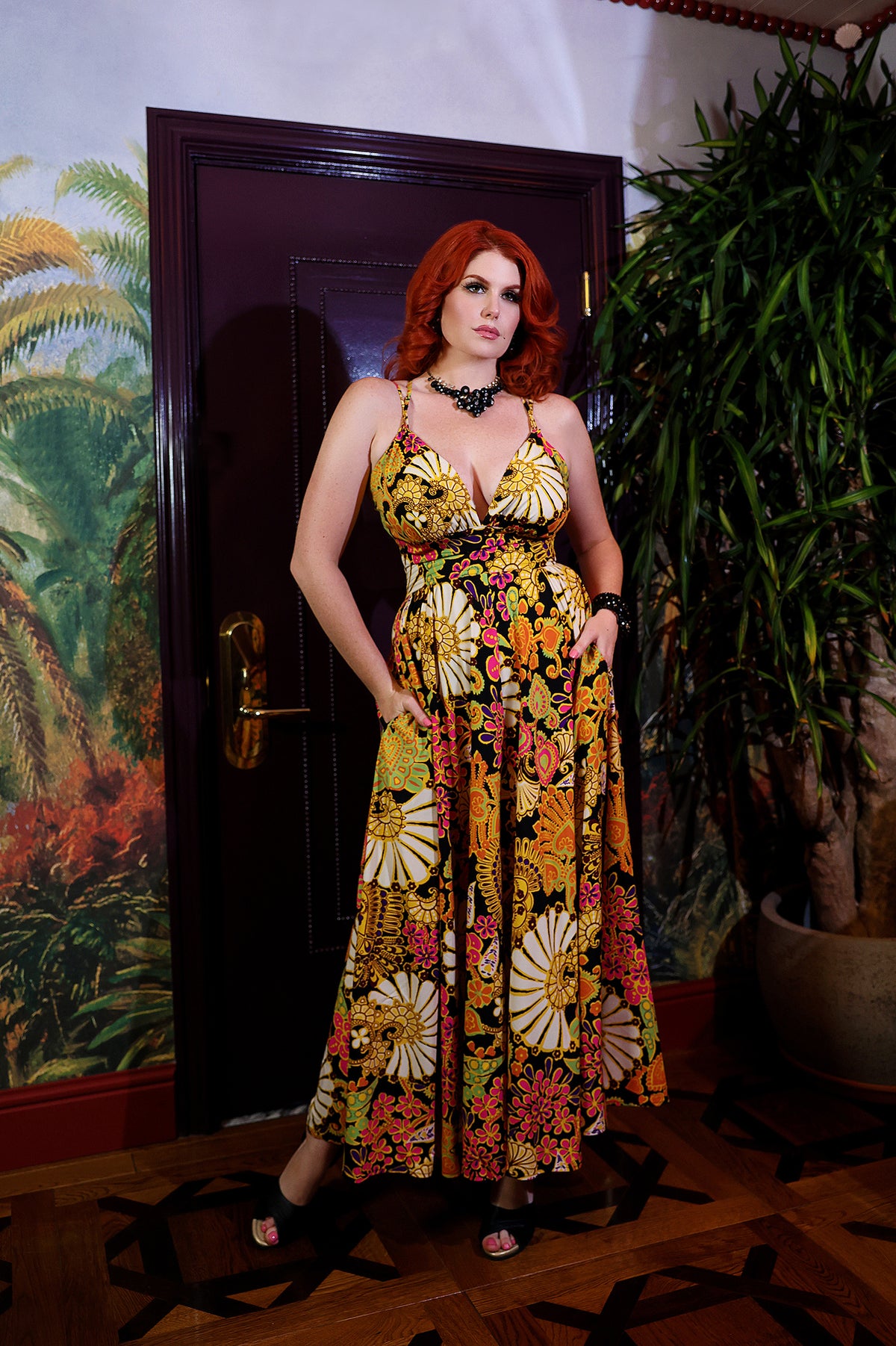 Minda Ties Dress - Sandalwood Floral