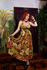 Minda Ties Dress - Sandalwood Floral