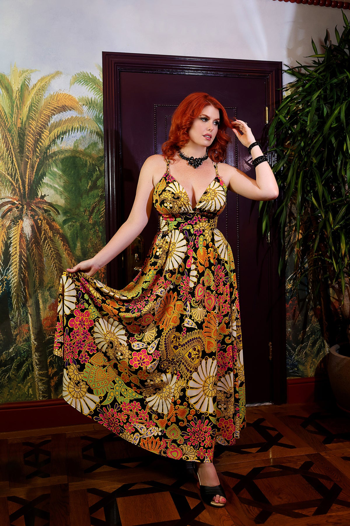 Minda Ties Dress - Sandalwood Floral