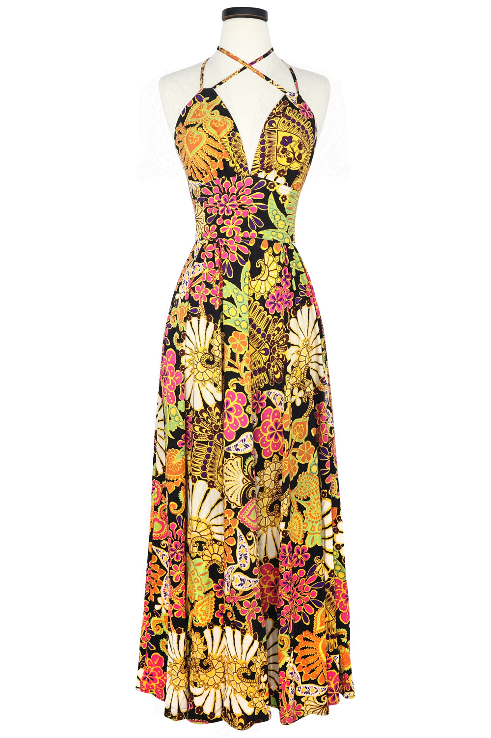 Minda Ties Dress - Sandalwood Floral