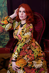 Penelope Peplum Top - Sandalwood Floral