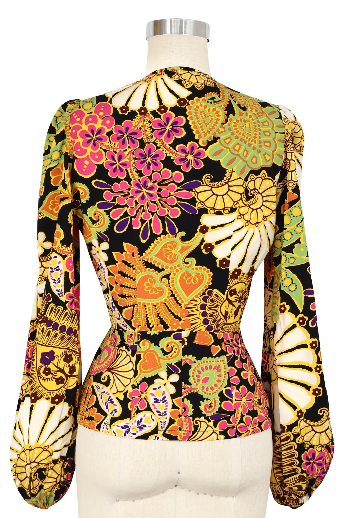 Penelope Peplum Top - Sandalwood Floral
