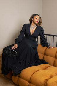 Ossie Wrap Top - Black