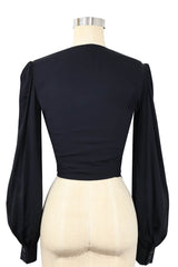 Ossie Wrap Top - Black