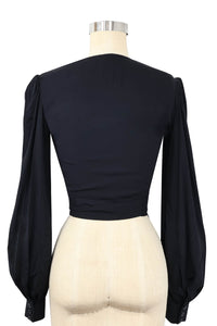 Ossie Wrap Top - Black