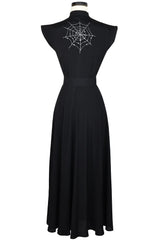 Zip Front Marie Long Dress - Spider Web Preorder: shipping begins Oct 15th