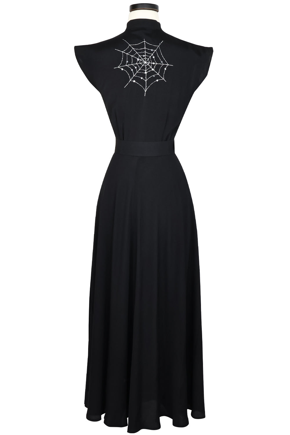 Zip Front Marie Long Dress - Spider Web Preorder: shipping begins Oct 15th
