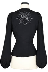Penelope Peplum Top - Spider Web Preorder: shipping begins Oct 15th