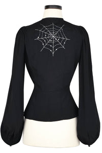 Penelope Peplum Top - Spider Web Preorder: shipping begins Oct 15th