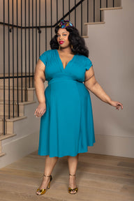 1940s Dress - Teal