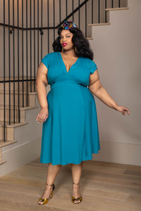 1940s Dress - Teal