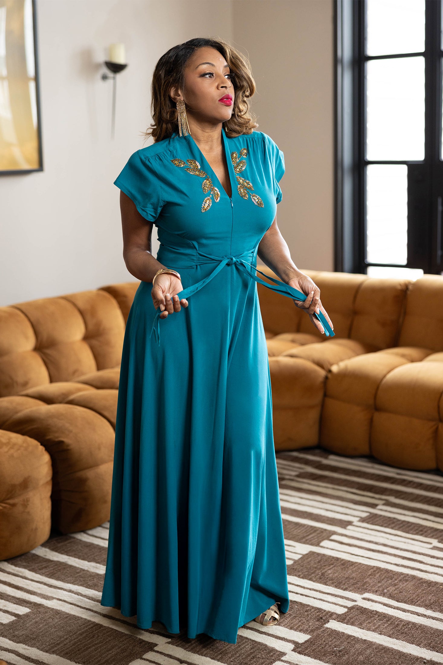 Sylvia Seaside Gown - Teal - Sale Sylvia Seaside Gown - Teal - Sale