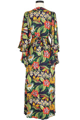 Butterfly Sleeve Caftan - Tiki Floral