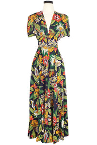 Claire Long Dress - Tiki Floral