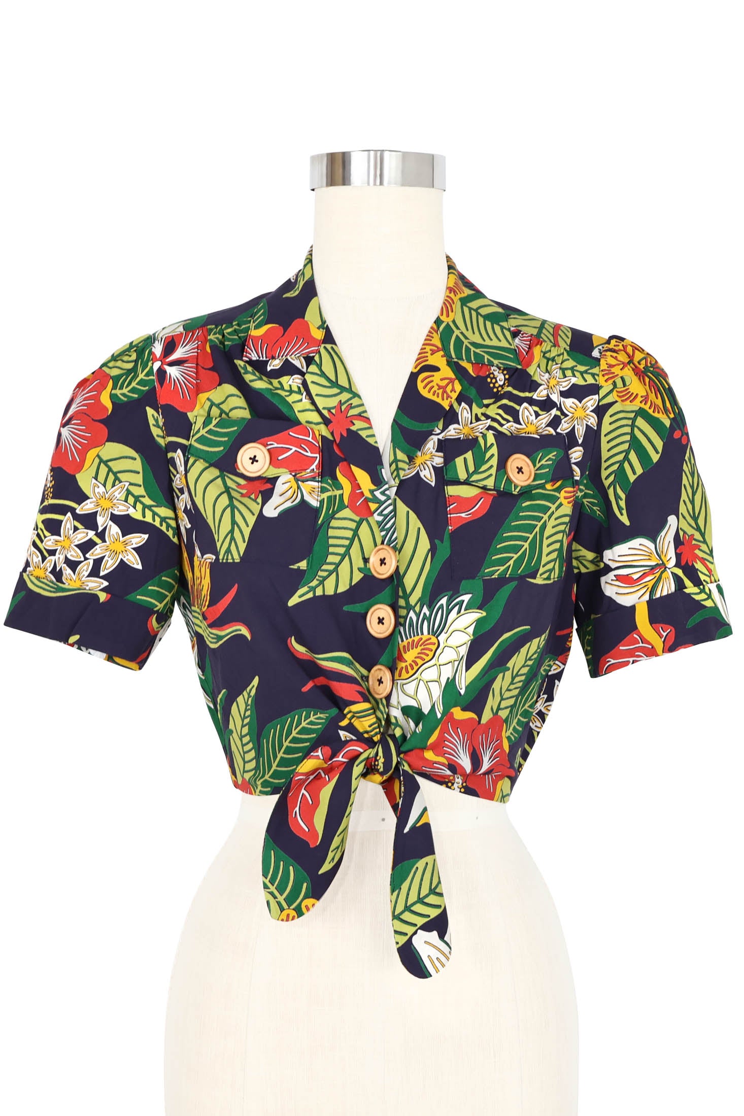 Pin Up Pocket Top - Tiki Floral ##description##