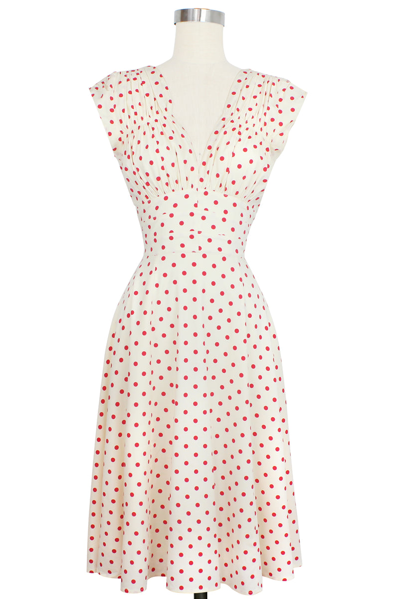 1940s Dress - Polka Dot Sunflower