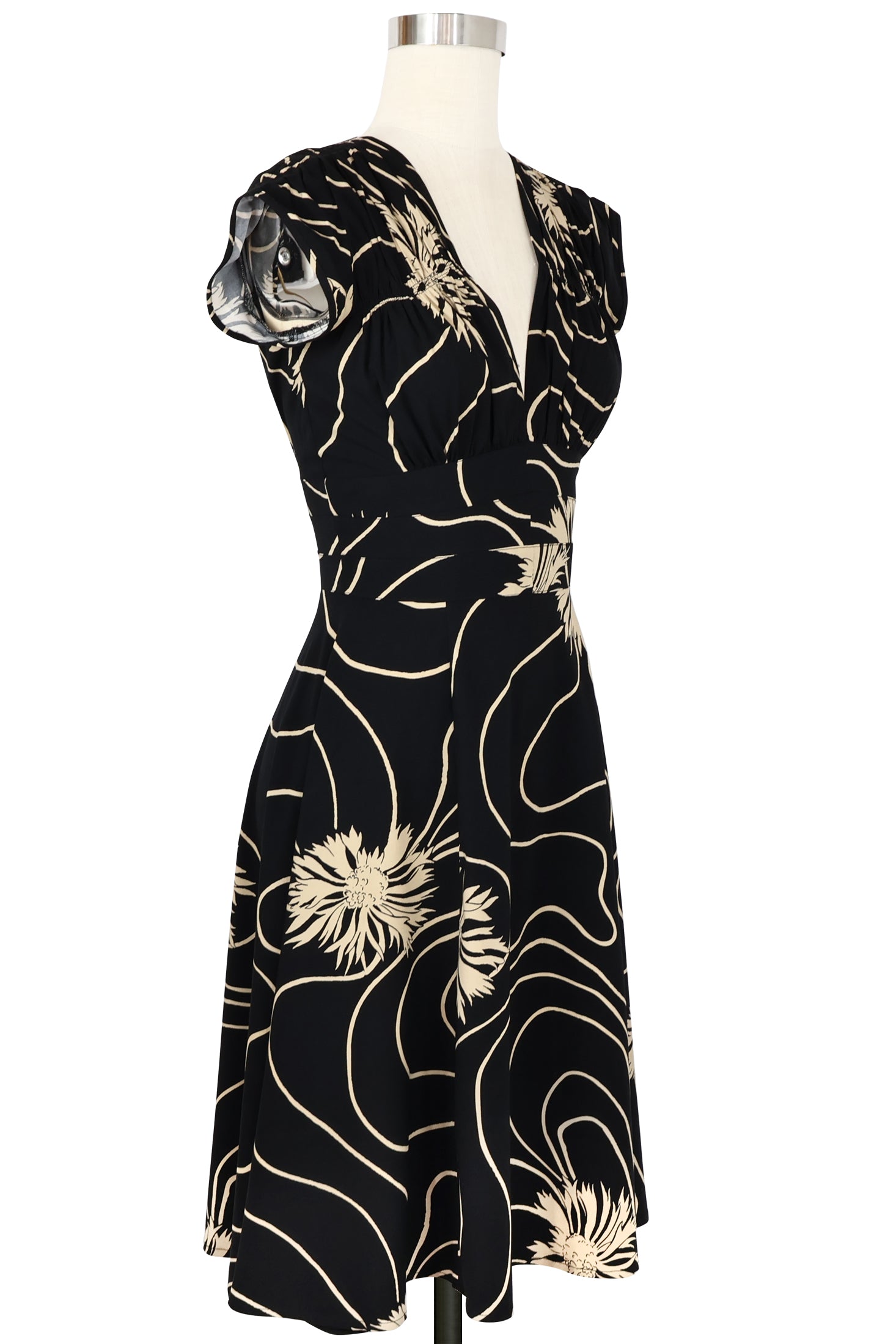 1940s Dress - Waves and Waterlilies