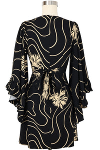 Butterfly Caftan Mini Dress - Waves and Waterlilies