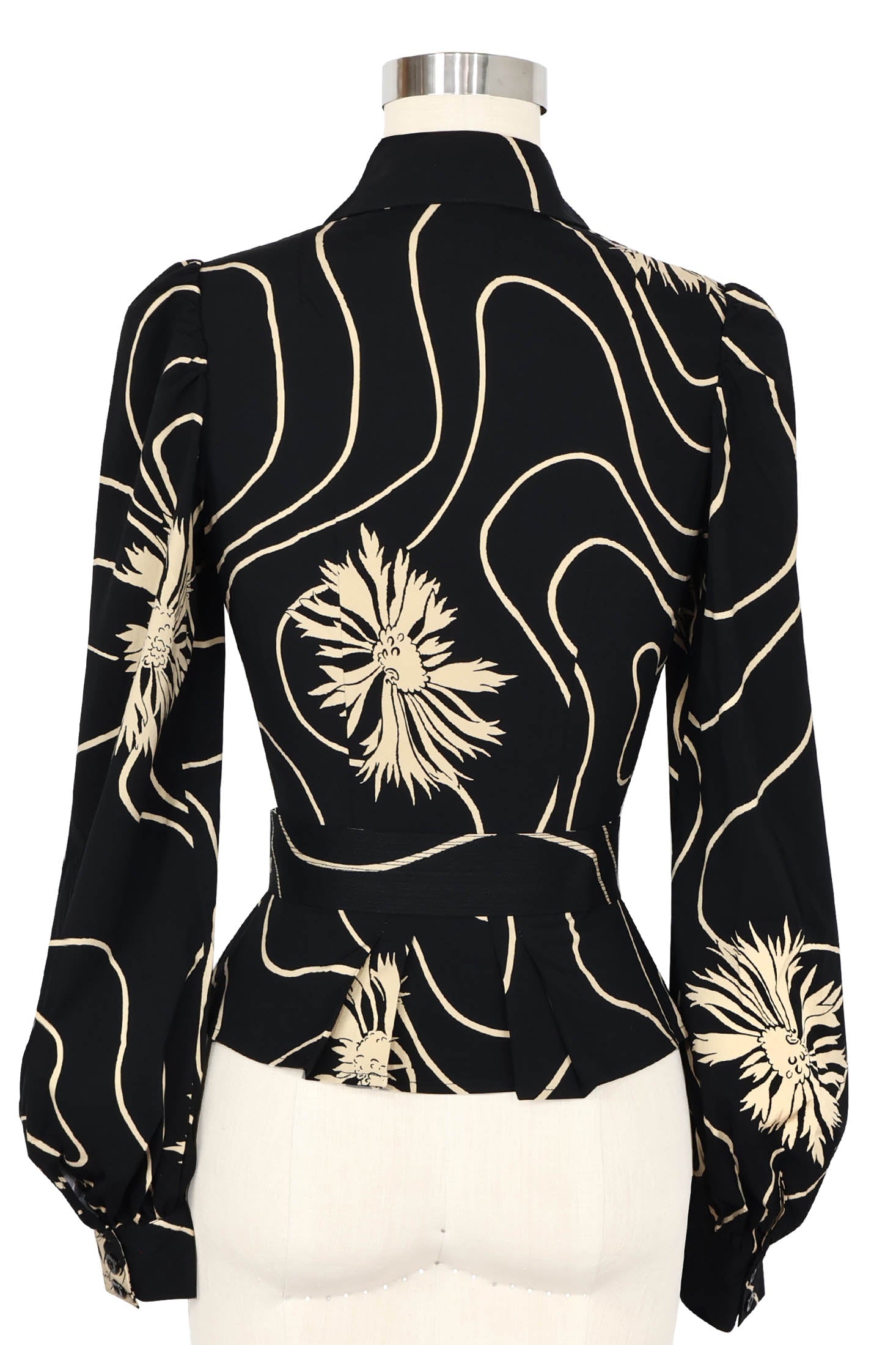 Girl Friday Blouse - Waves and Waterlilies