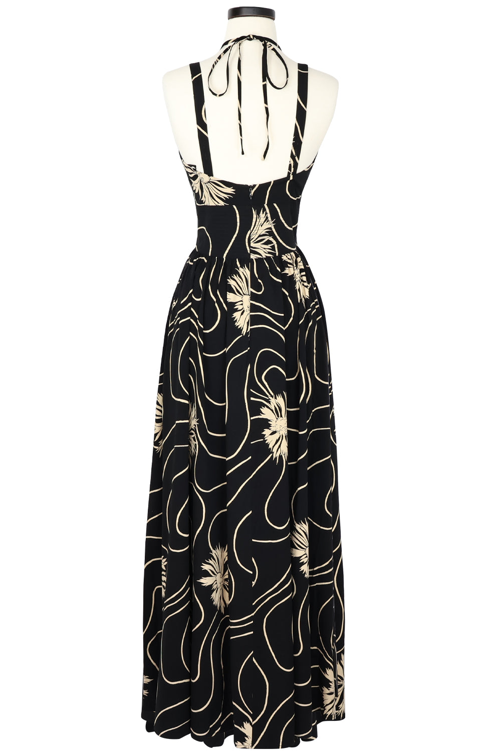 Minda Long Dress - Waves and Waterlilies