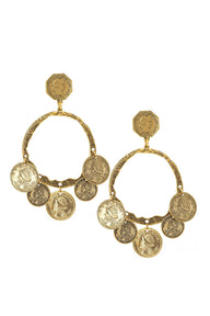 Yochi Tresora Hoop Earrings