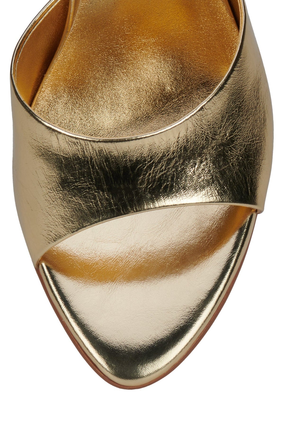 Jeffery Campbell Agent Heeled Slide - Gold Crinkle