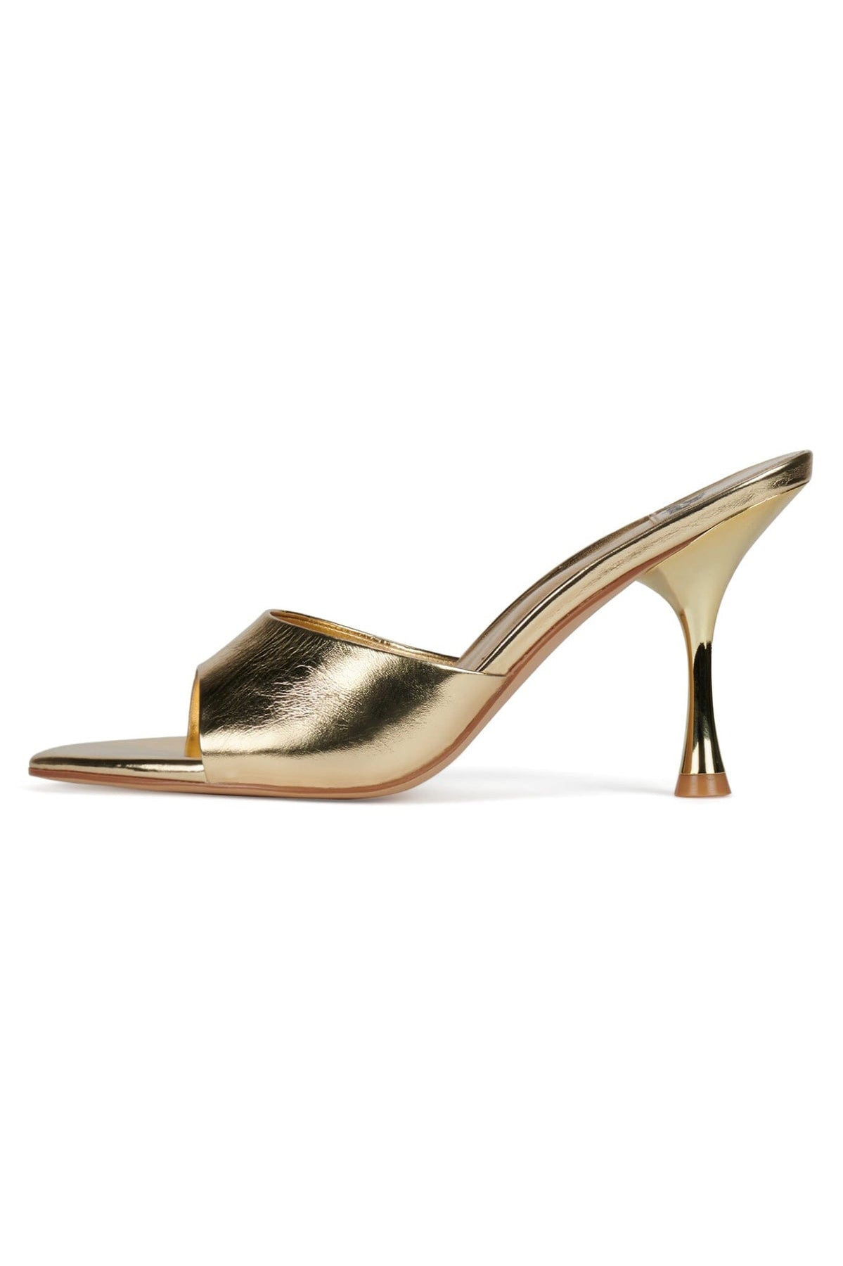 Jeffery Campbell Agent Heeled Slide - Gold Crinkle