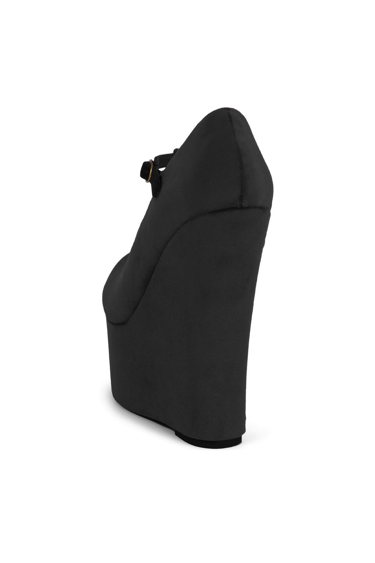 Jeffrey Campbell Bam-Bam T-strap platform wedge - Black Velvet