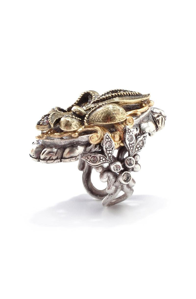 Sweet Romance French Ritz Fleur De Lis Ring