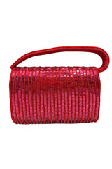 Rhubarb Fringe Evening Double Sided Handbag
