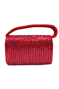 Rhubarb Fringe Evening Double Sided Handbag
