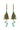 NoMonet Flower Fairy Painted Vintage Filigree Earrings with Crystals