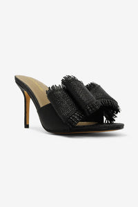 Lemonade Beach House Raffia Bow Mules ##description##